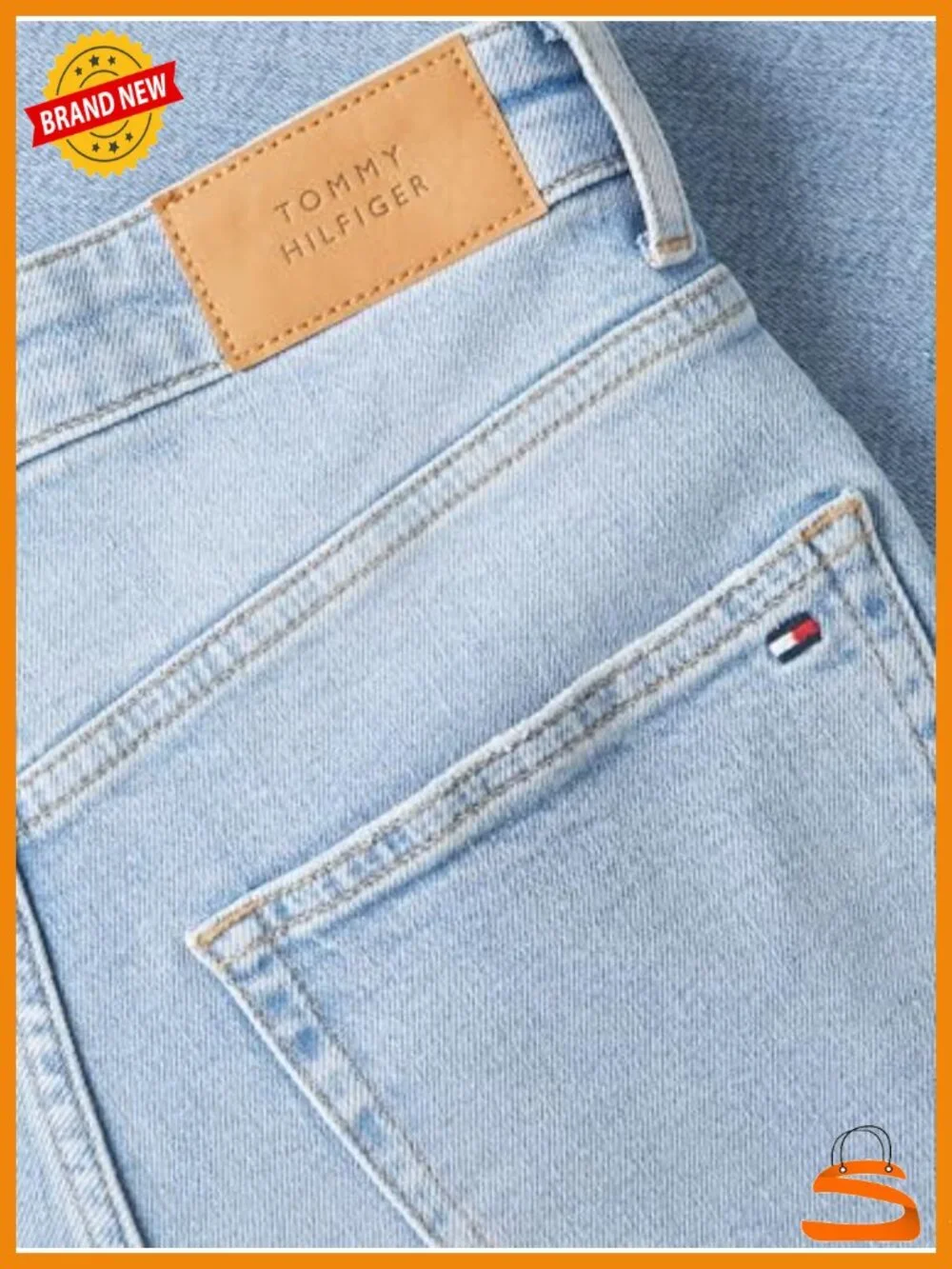 High Rise Wide Leg Jeans with Stretch Cotton Blend